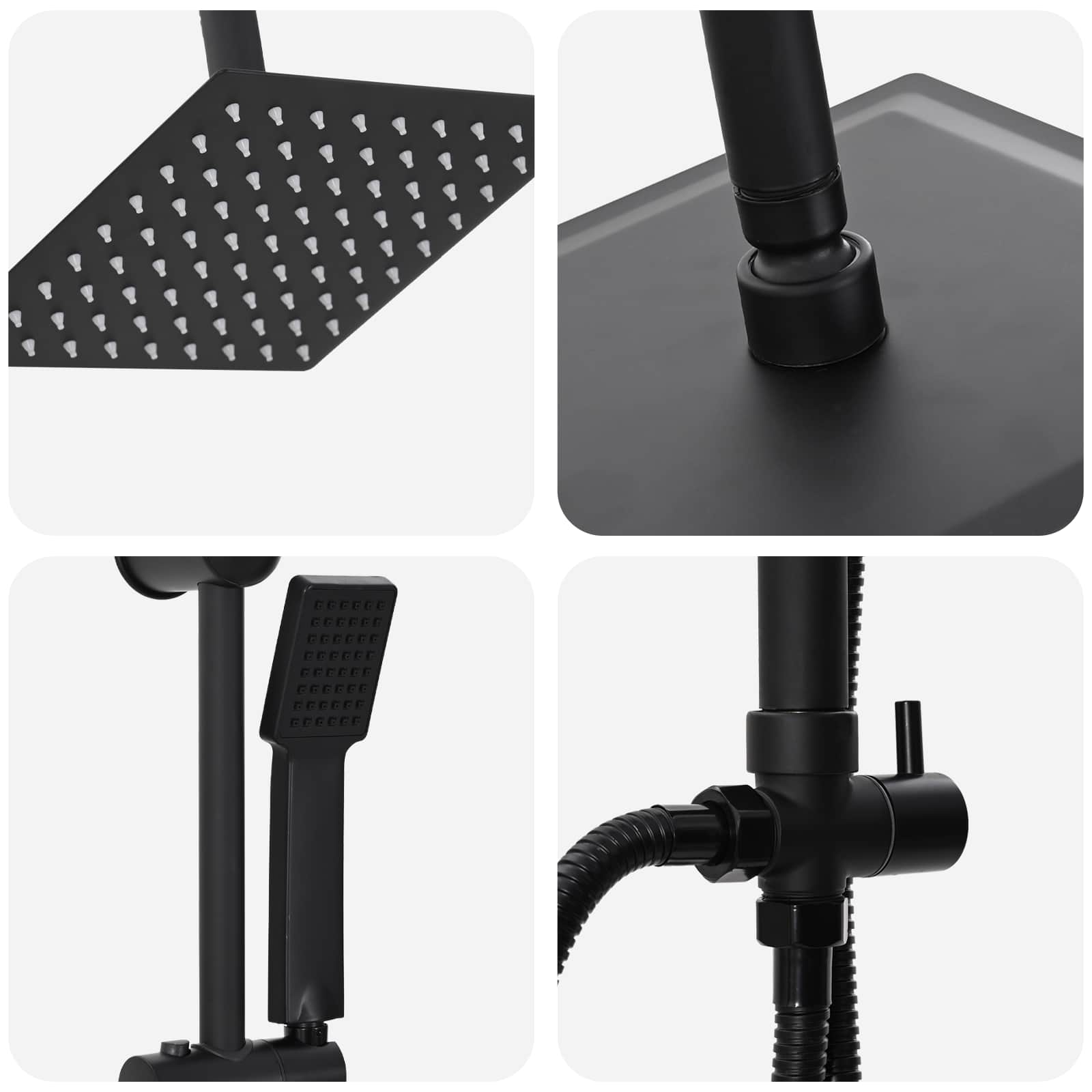 Sistema de Ducha Negro 47 x 20 x 95 cm Acero inoxidable