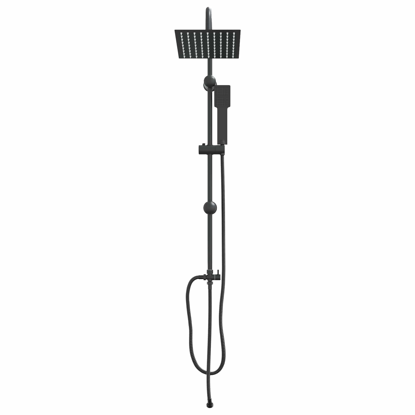 Sistema de Ducha Negro 47 x 20 x 95 cm Acero inoxidable