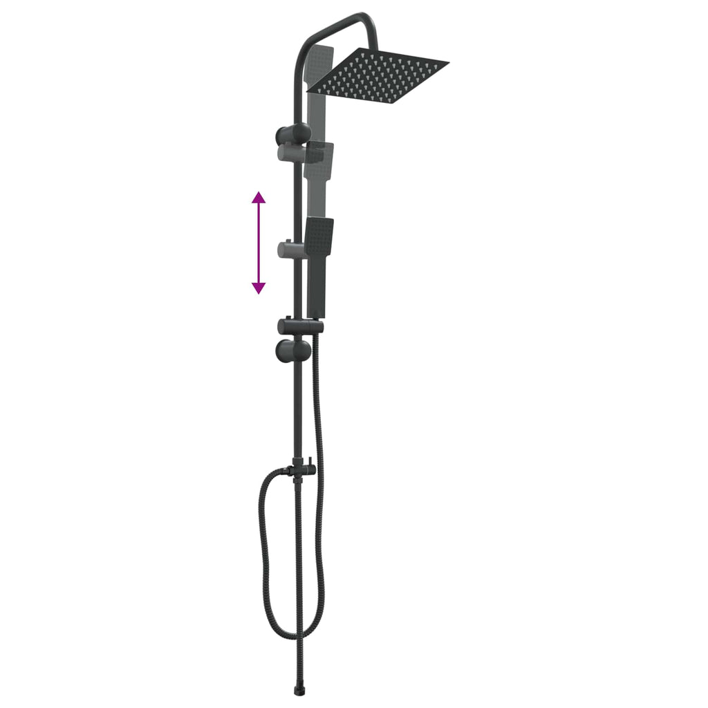Sistema de Ducha Negro 47 x 20 x 95 cm Acero inoxidable