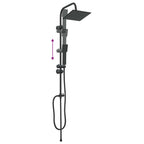 Sistema de Ducha Negro 47 x 20 x 95 cm Acero inoxidable