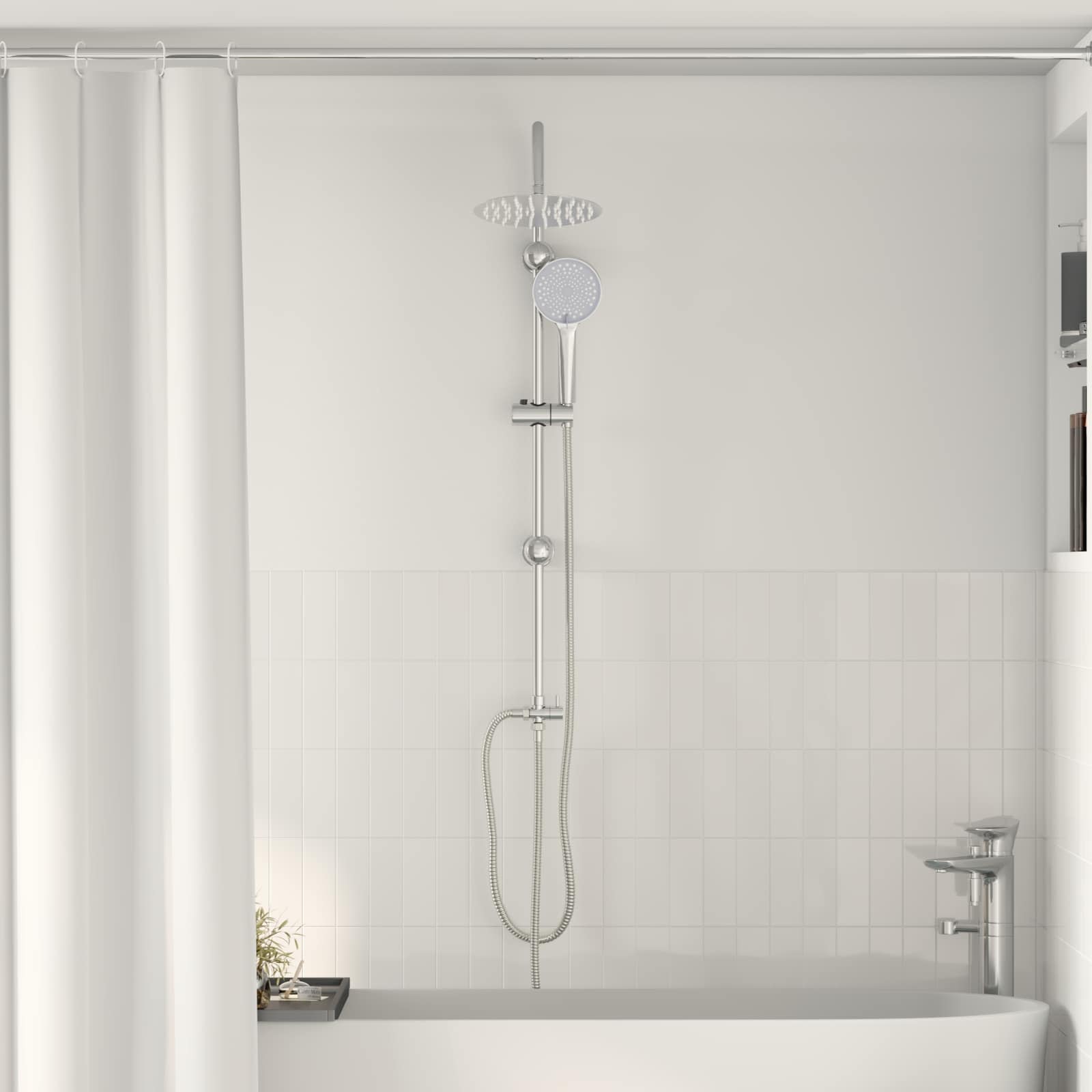 Sistema de Ducha Negro 47 x 20 x 95 cm Acero inoxidable