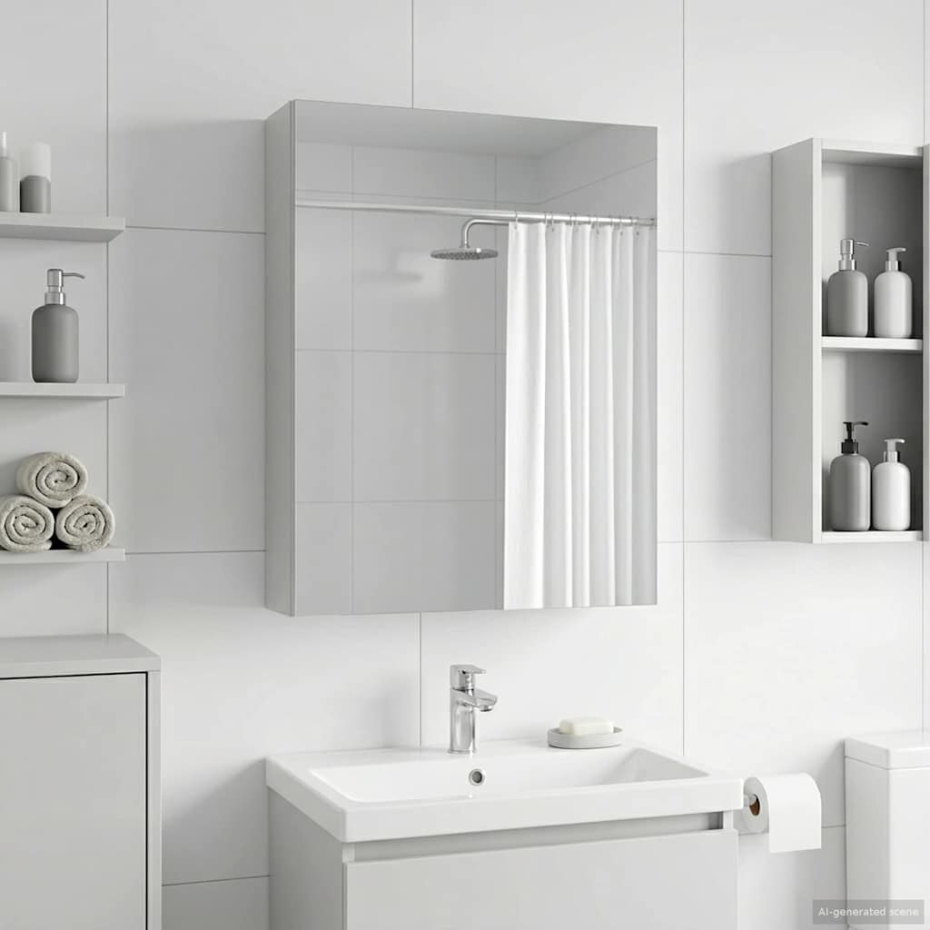 Armario con espejo de baño con estante 30 x 10,5 x 50 cm