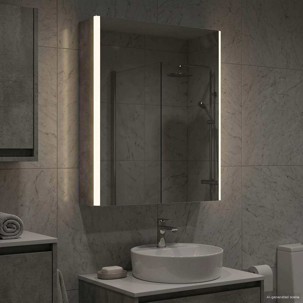 Armario con espejo de baño 103,5 x 15,5 x 70 cm