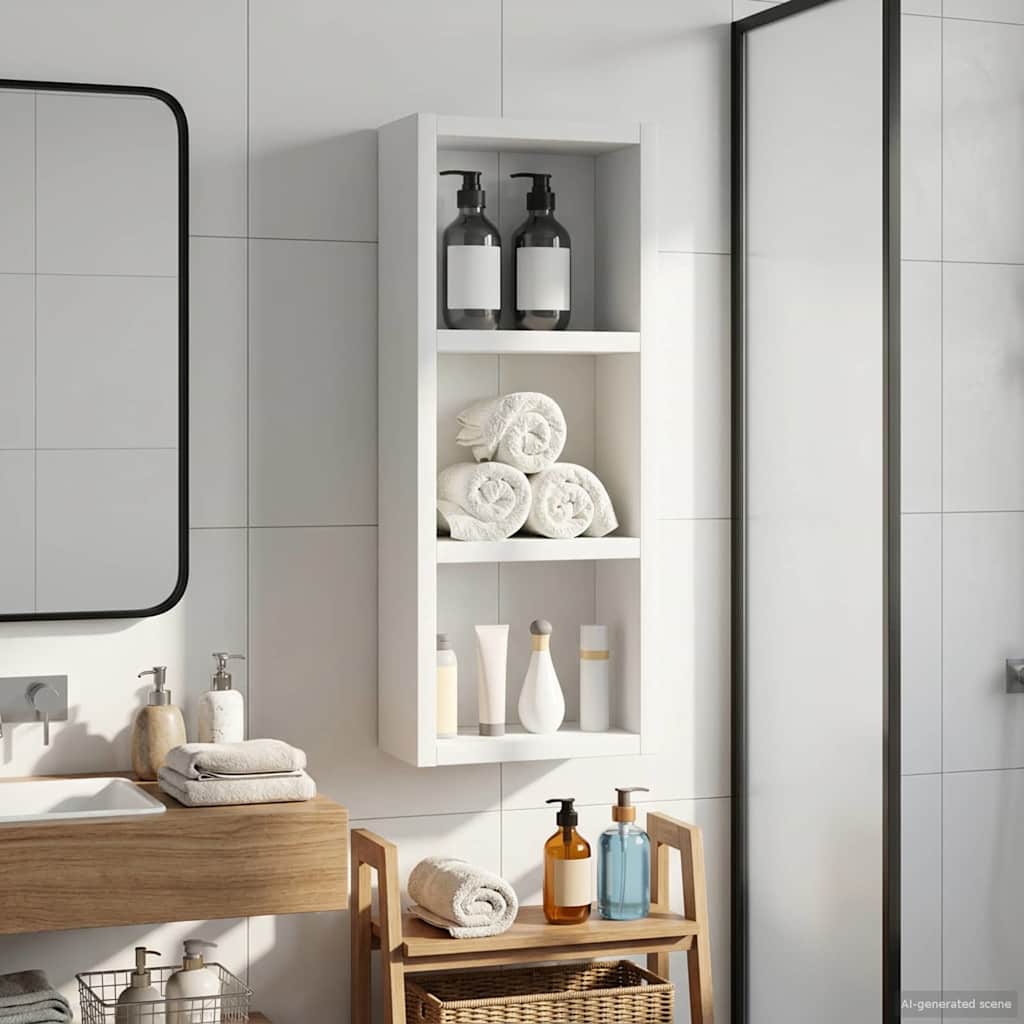 Armario de pared para baño 20 x 10 x 50 cm Madera de ingeniería