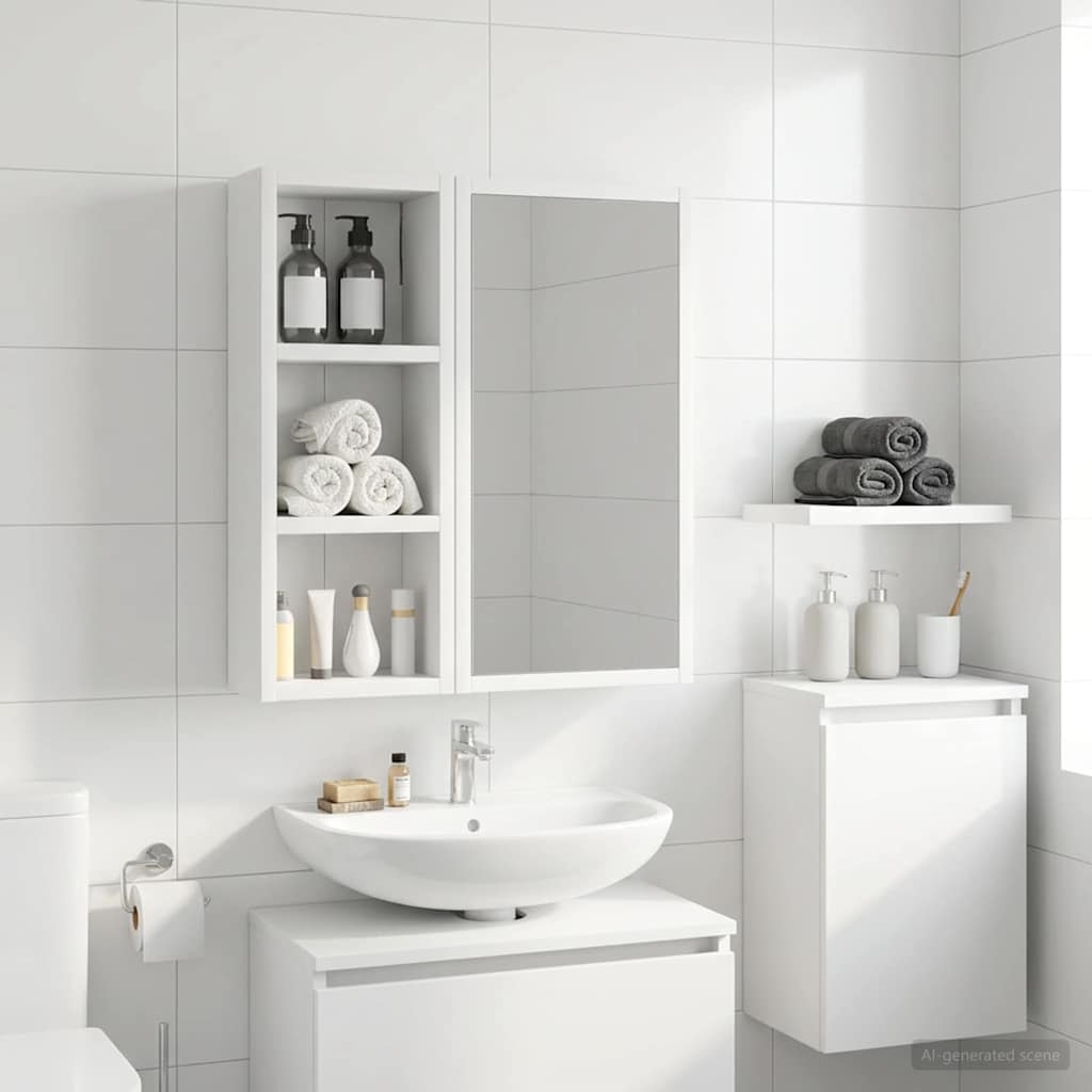 Armario de pared para baño 20 x 10 x 50 cm Madera de ingeniería