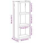 Armario de pared para baño 20 x 10 x 50 cm Madera de ingeniería