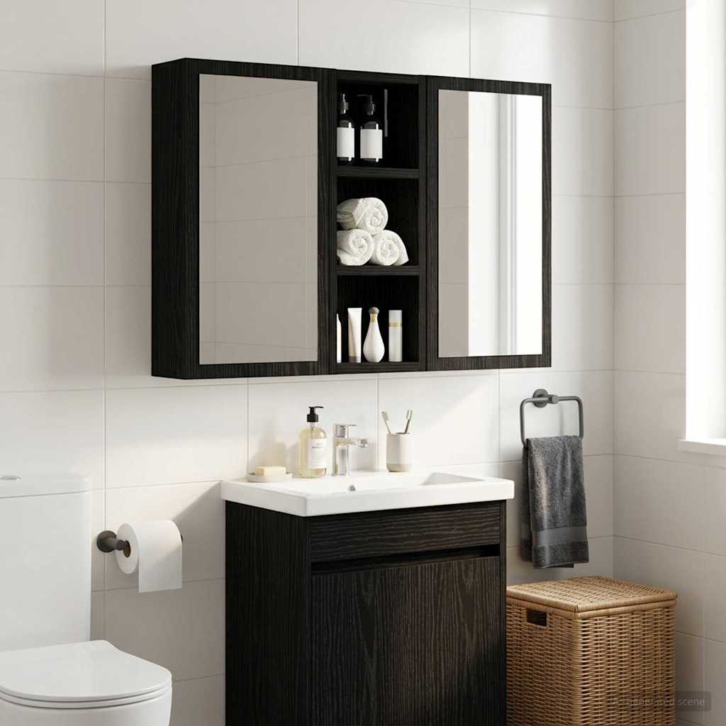 Armario de pared para baño 20 x 10 x 50 cm Madera de ingeniería