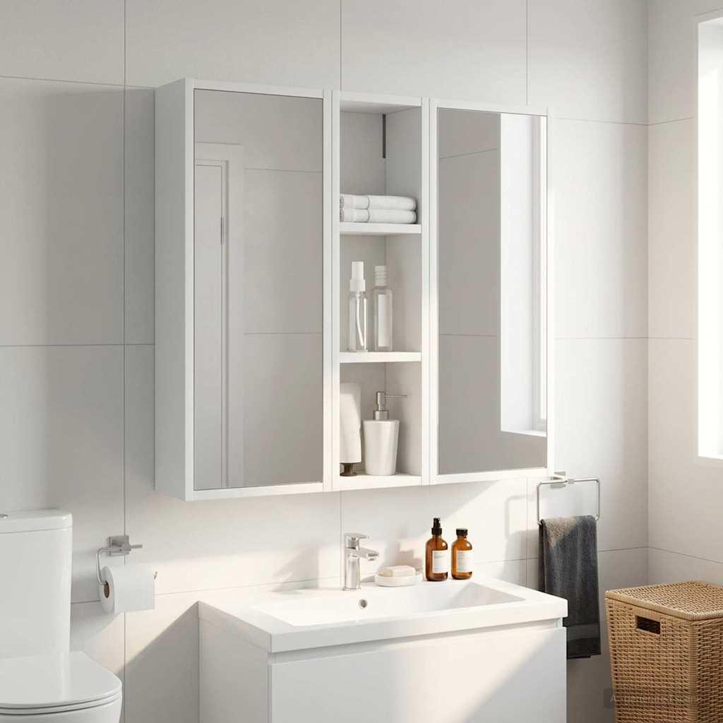 Armario de pared para baño 20 x 10 x 50 cm Madera de ingeniería