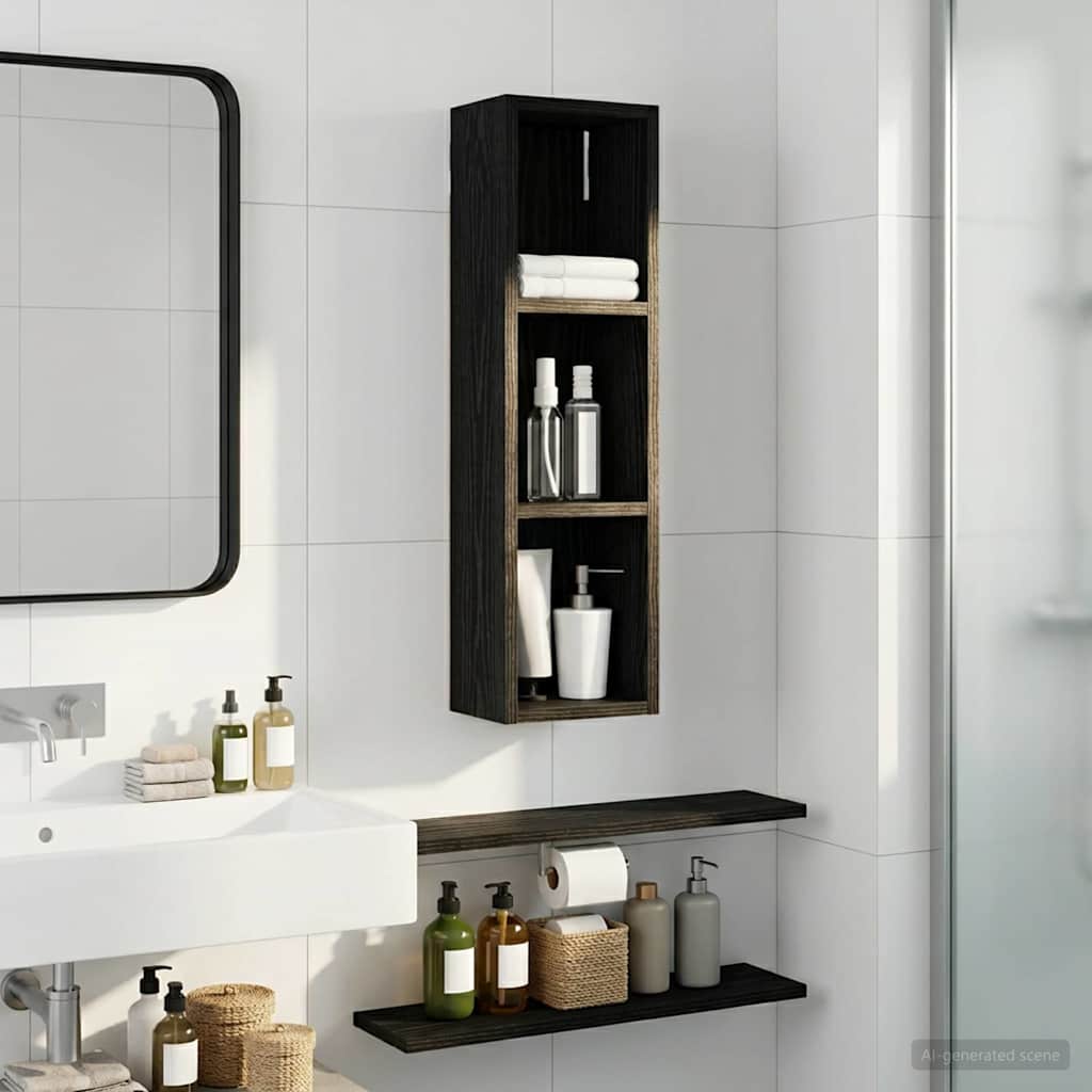 Armario de pared para baño 20 x 10 x 50 cm Madera de ingeniería
