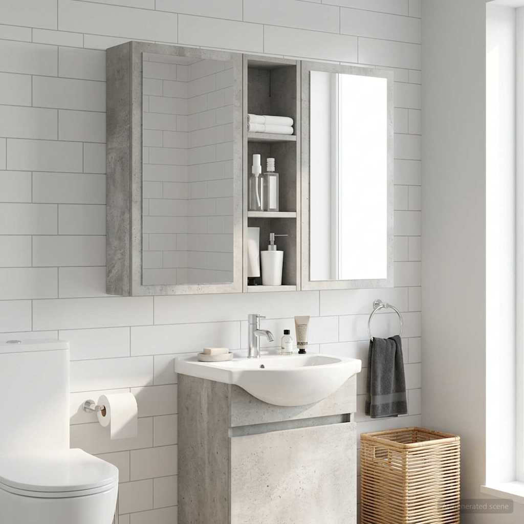 Armario de pared para baño 20 x 10 x 50 cm Madera de ingeniería