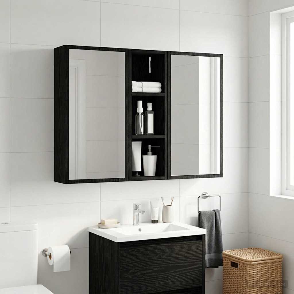 Armario de pared para baño 20 x 10 x 50 cm Madera de ingeniería