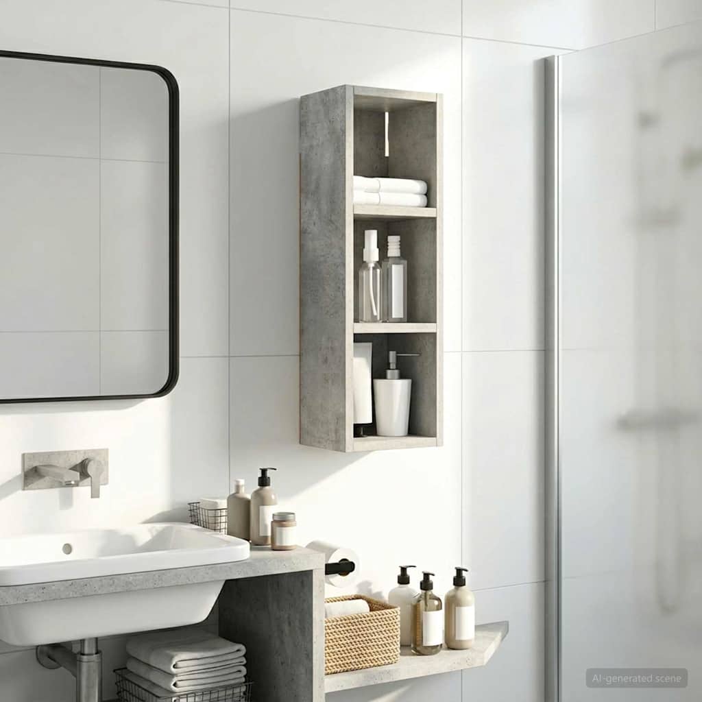 Armario de pared para baño 20 x 10 x 50 cm Madera de ingeniería