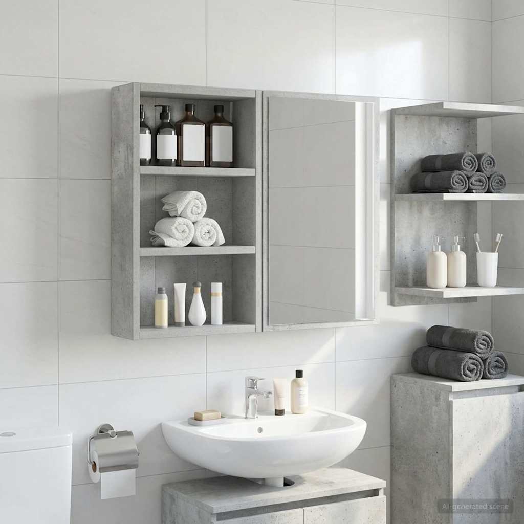Armario de pared para baño 20 x 10 x 50 cm Madera de ingeniería