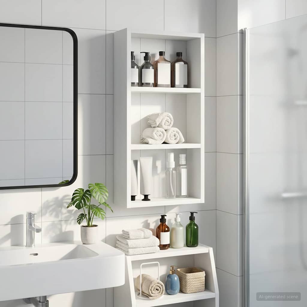 Armario de pared para baño 20 x 10 x 50 cm Madera de ingeniería