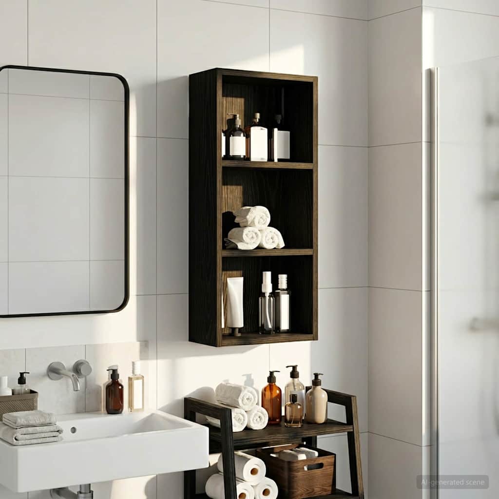 Armario de pared para baño 20 x 10 x 50 cm Madera de ingeniería