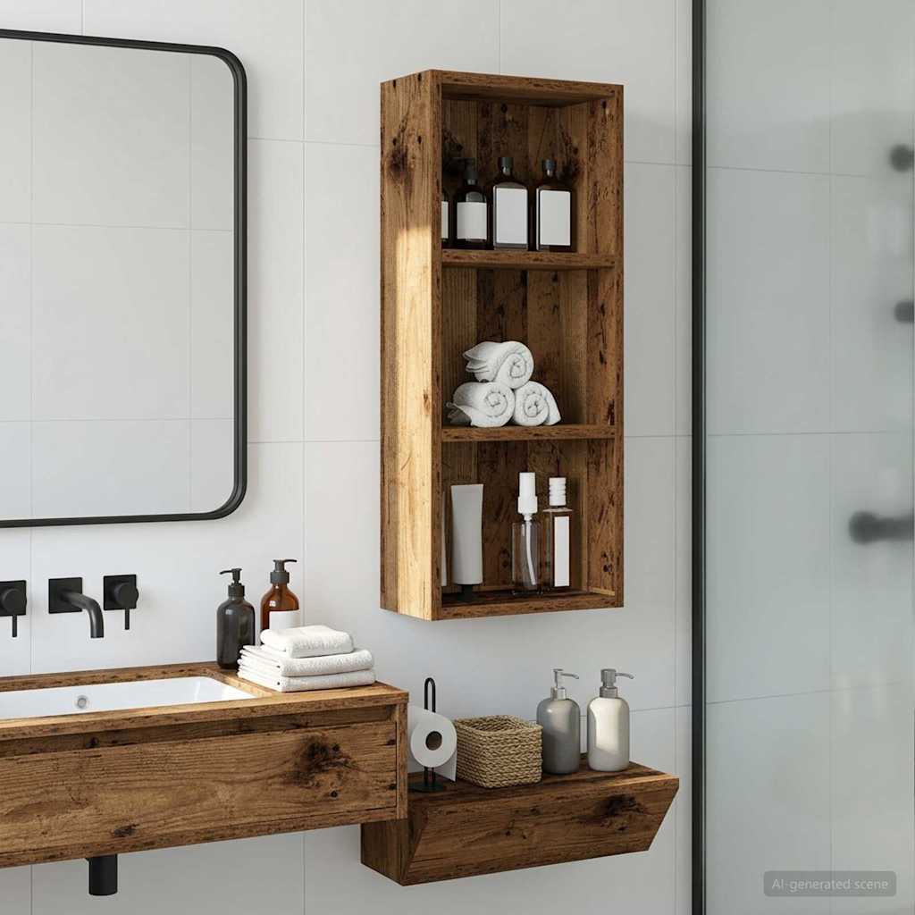 Armario de pared para baño 20 x 10 x 50 cm Madera de ingeniería