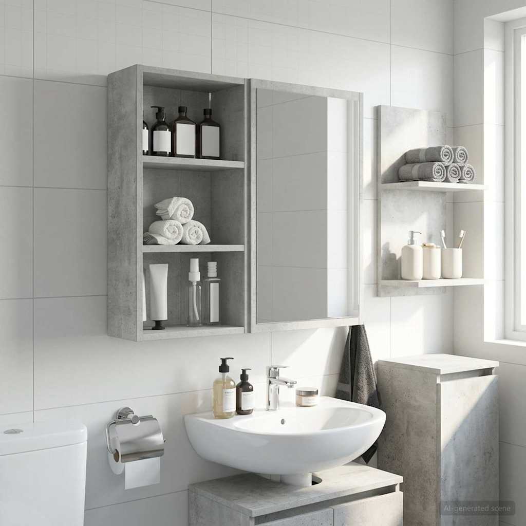Armario de pared para baño 20 x 10 x 50 cm Madera de ingeniería