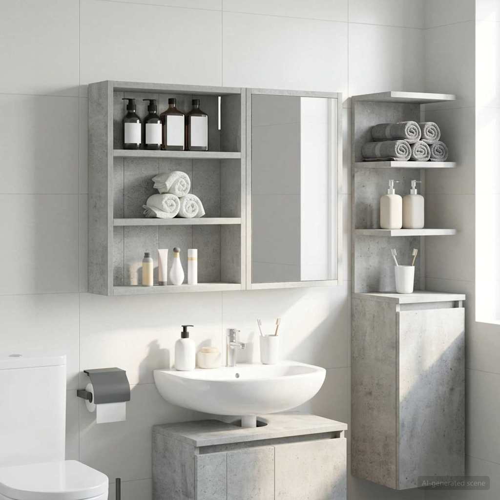 Armario de pared para baño 20 x 10 x 50 cm Madera de ingeniería