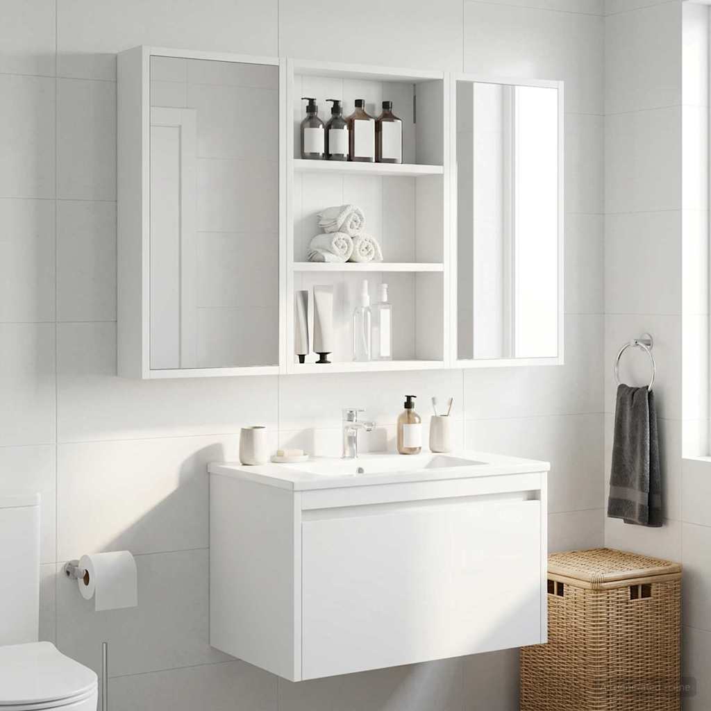 Armario de pared para baño 20 x 10 x 50 cm Madera de ingeniería