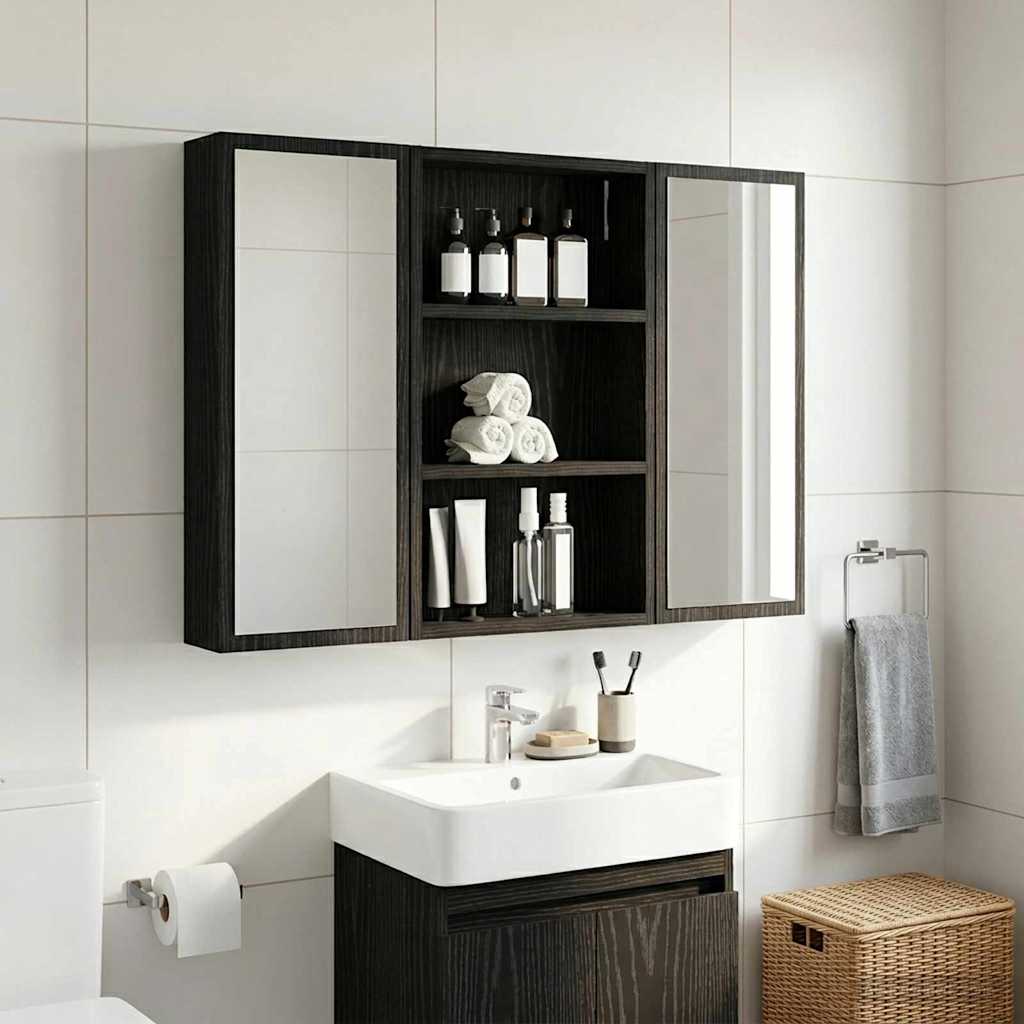 Armario de pared para baño 20 x 10 x 50 cm Madera de ingeniería