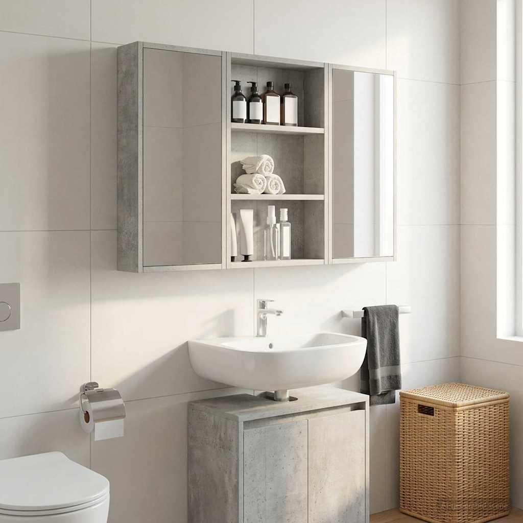Armario de pared para baño 20 x 10 x 50 cm Madera de ingeniería