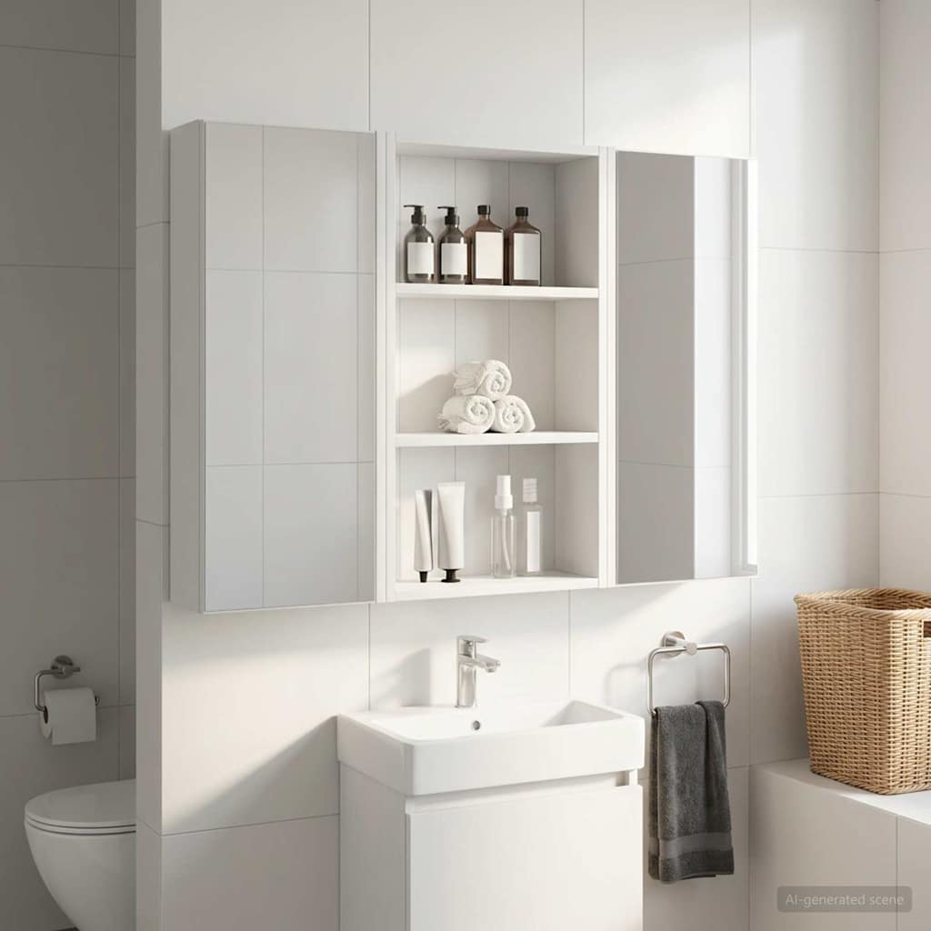 Armario de pared para baño 20 x 10 x 50 cm Madera de ingeniería
