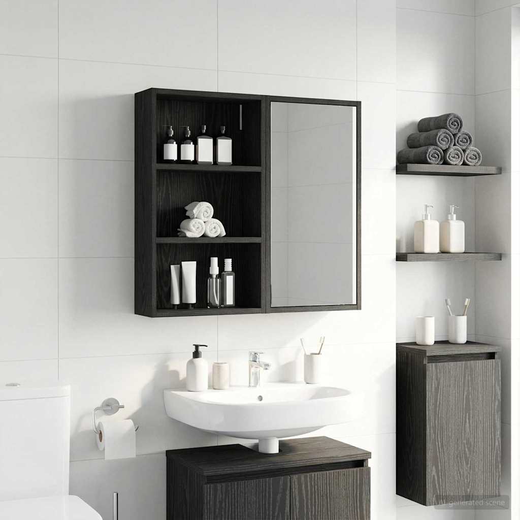 Armario de pared para baño 20 x 10 x 50 cm Madera de ingeniería