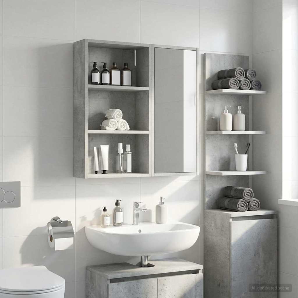 Armario de pared para baño 20 x 10 x 50 cm Madera de ingeniería