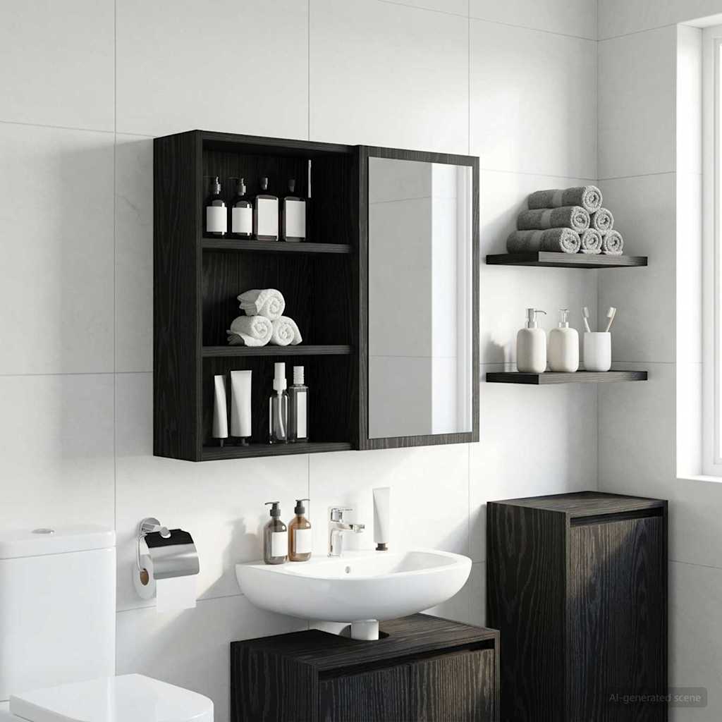Armario de pared para baño 20 x 10 x 50 cm Madera de ingeniería