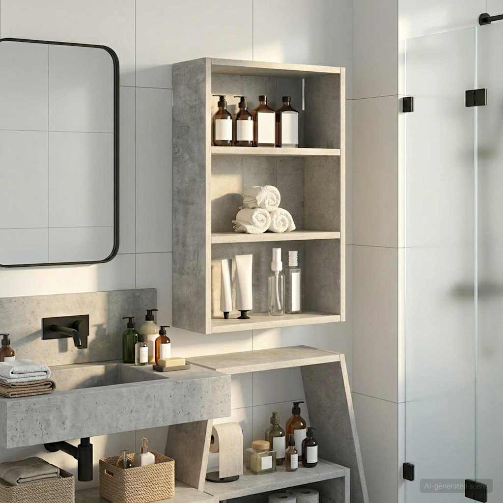 Armario de pared para baño 20 x 10 x 50 cm Madera de ingeniería