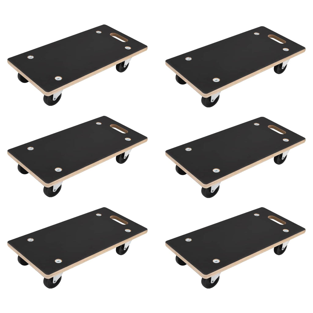 Carro de Transporte 6 pcs Gris Madera contrachapada