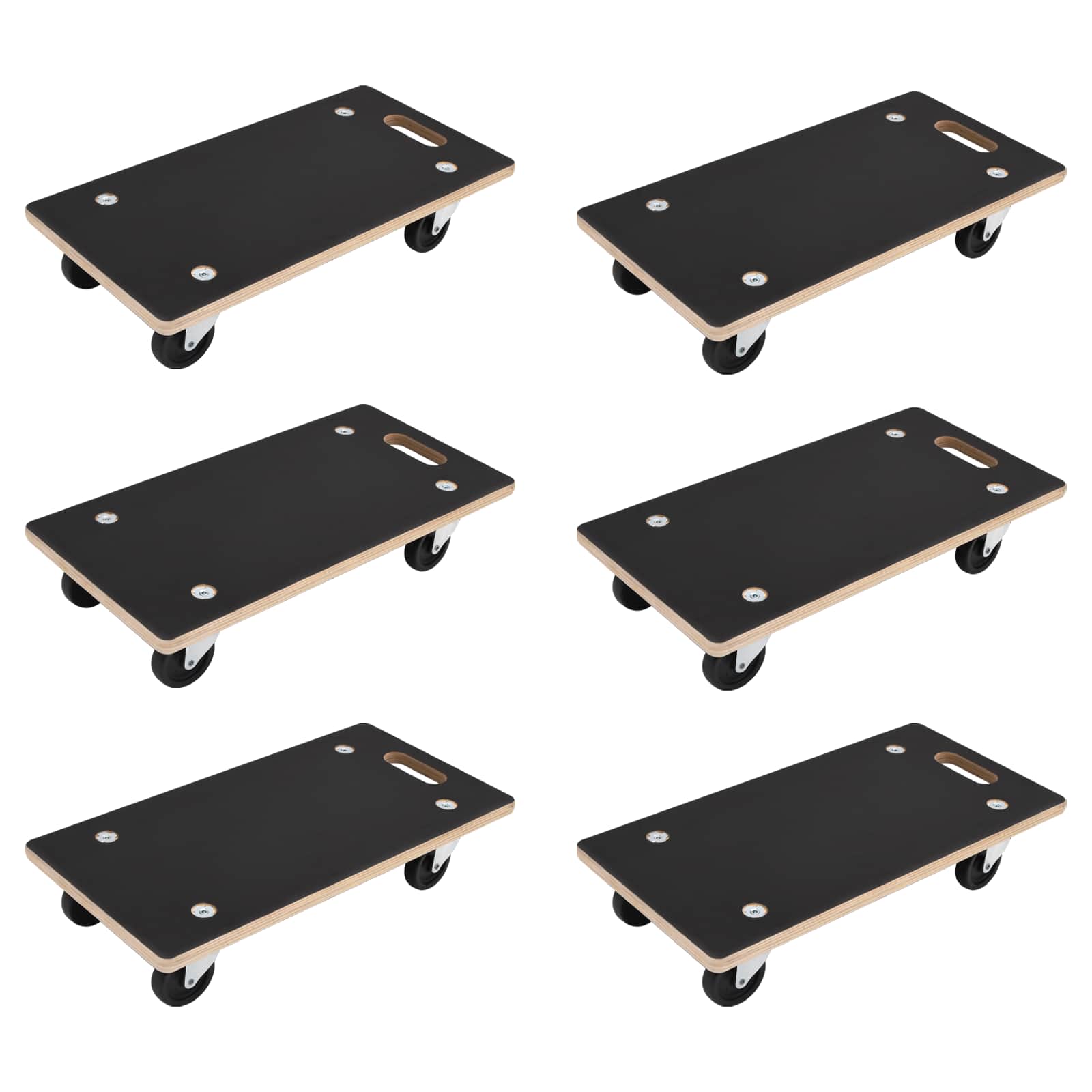 Carro de Transporte 6 pcs Gris Madera contrachapada