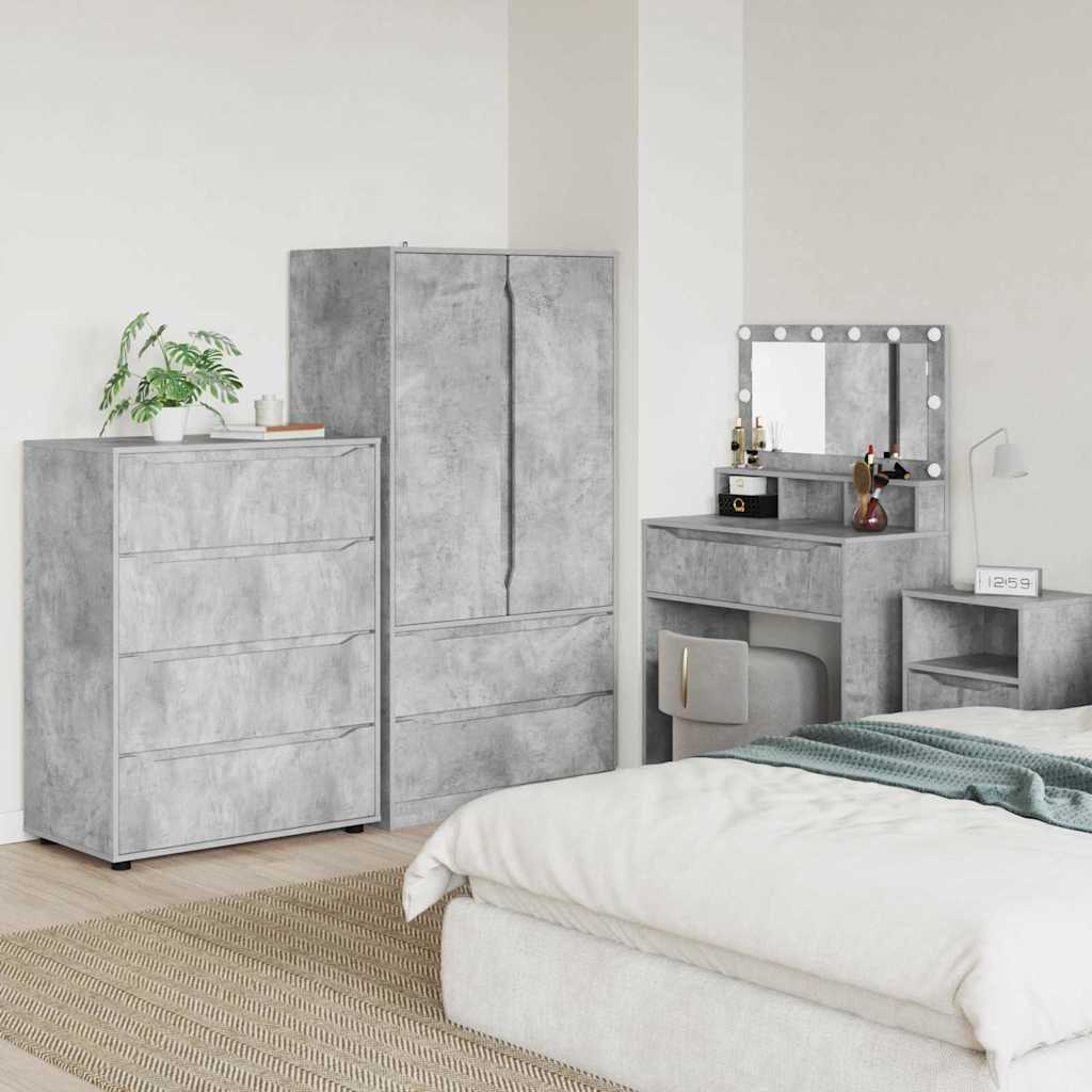 Concrete Grey Storage Cabinet 40 x 48 x 105 cm