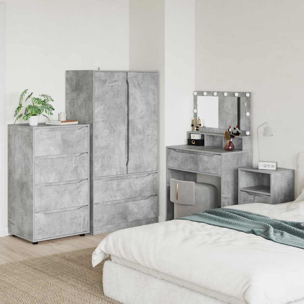 Concrete Grey Storage Cabinet 40 x 48 x 105 cm
