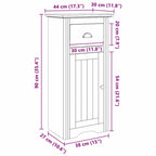 Gabinete de Baño con cajón BODO Marrón miel 44 x 30 x 90 cm