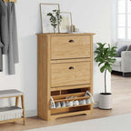 Zapatero BODO Marrón miel 80 x 35 x 118 cm Madera contrachapada