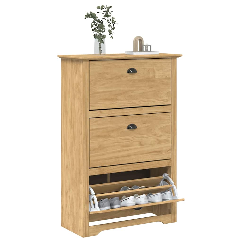 Zapatero BODO Marrón miel 80 x 35 x 118 cm Madera contrachapada