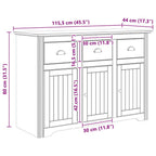 Vitrina con cajón BODO Marrón miel 115,5 x 44 x 80 cm
