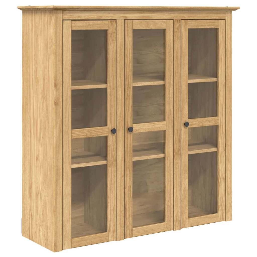 Armario con Puertas de Cristal BODO Marrón miel