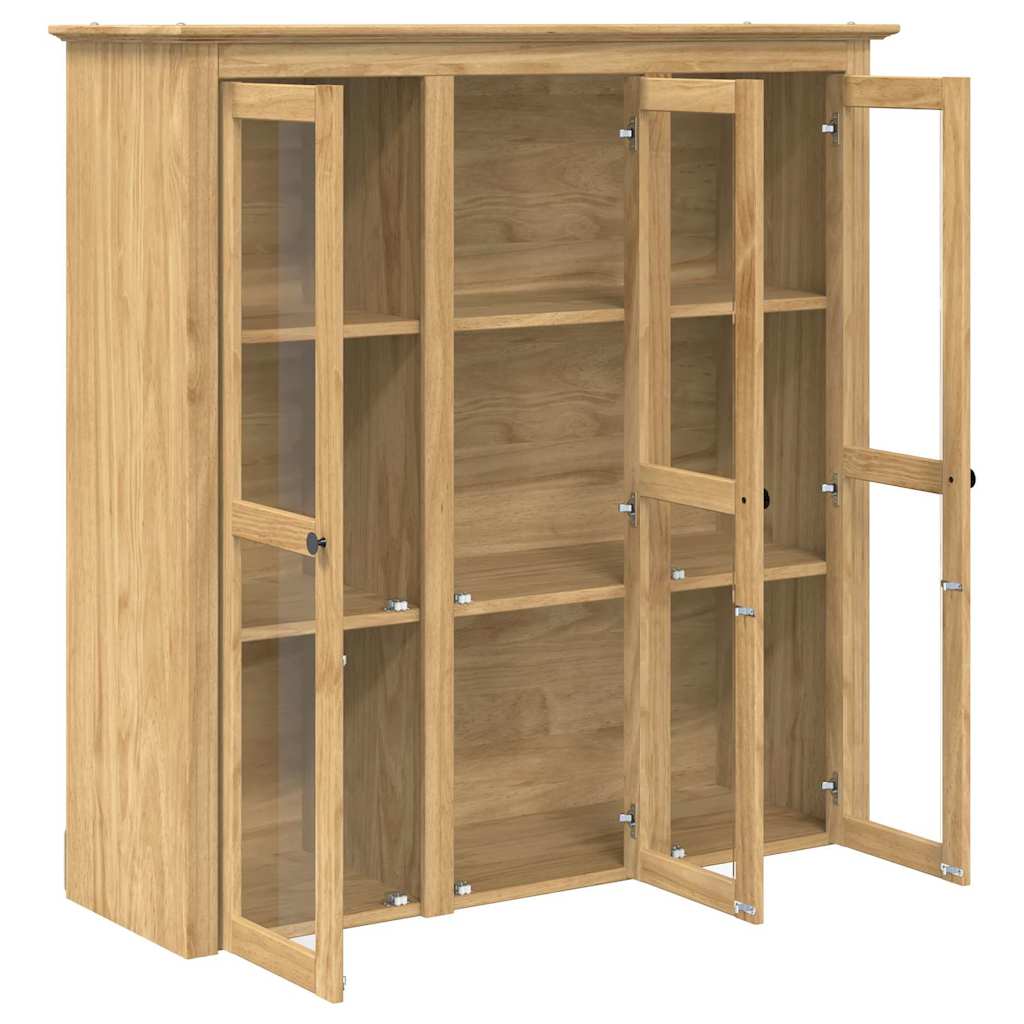 Armario con Puertas de Cristal BODO Marrón miel