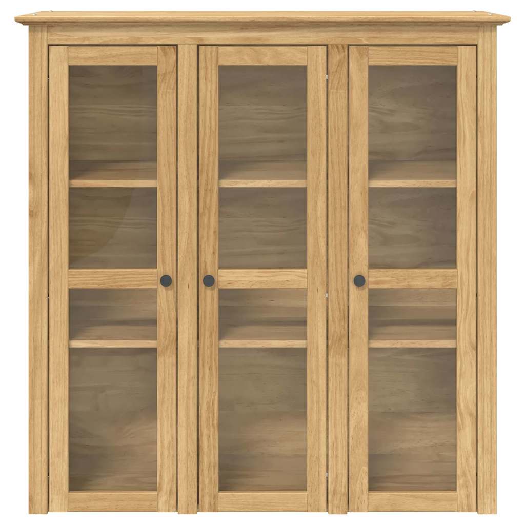 Armario con Puertas de Cristal BODO Marrón miel
