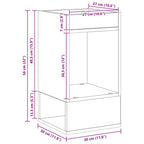 Mesa Auxiliar 2 pcs 30 x 30 x 56 cm Madera de ingeniería