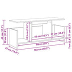 Soporte de TV 102 x 35 x 45 cm Madera de ingeniería