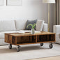 Mesa Lateral con Ruedas 50,5 x 50 x 30 cm Madera de ingeniería