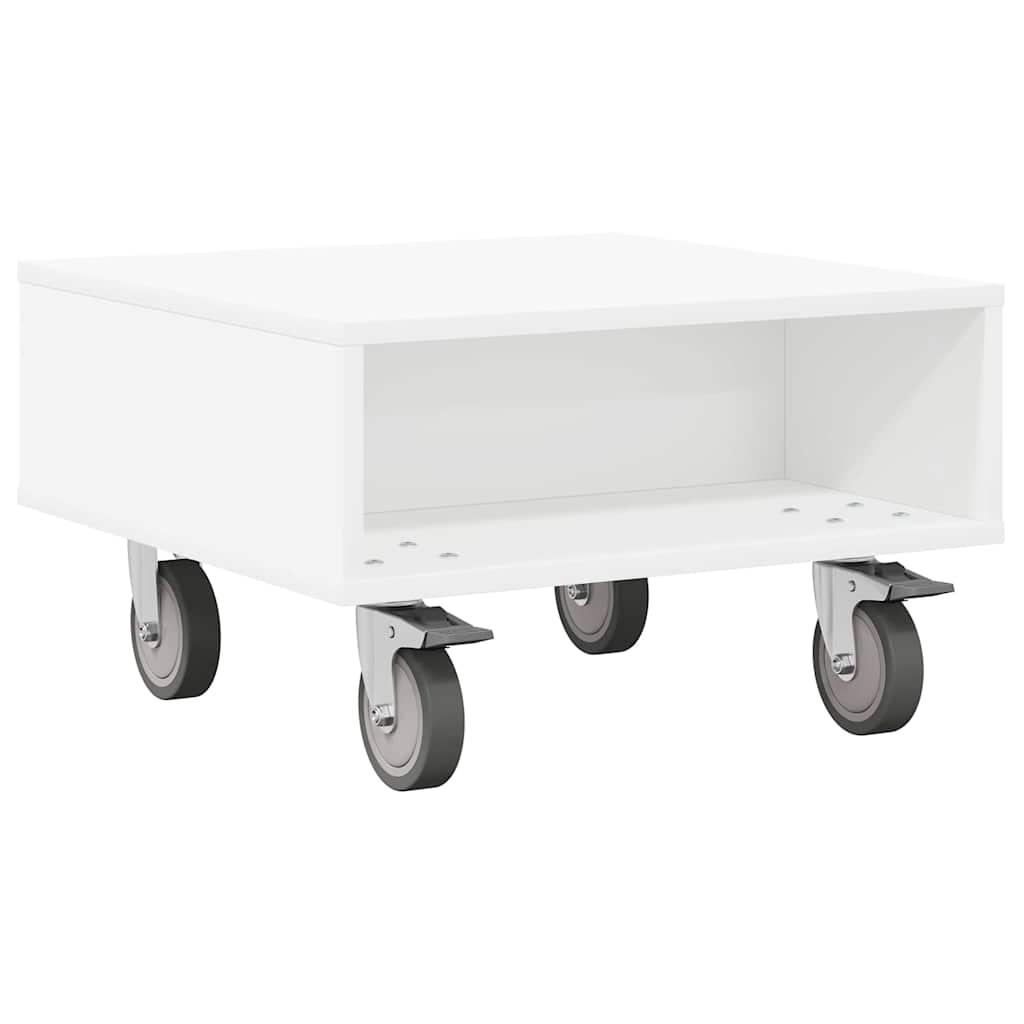 Mesa Lateral con Ruedas 50,5 x 50 x 30 cm Madera de ingeniería