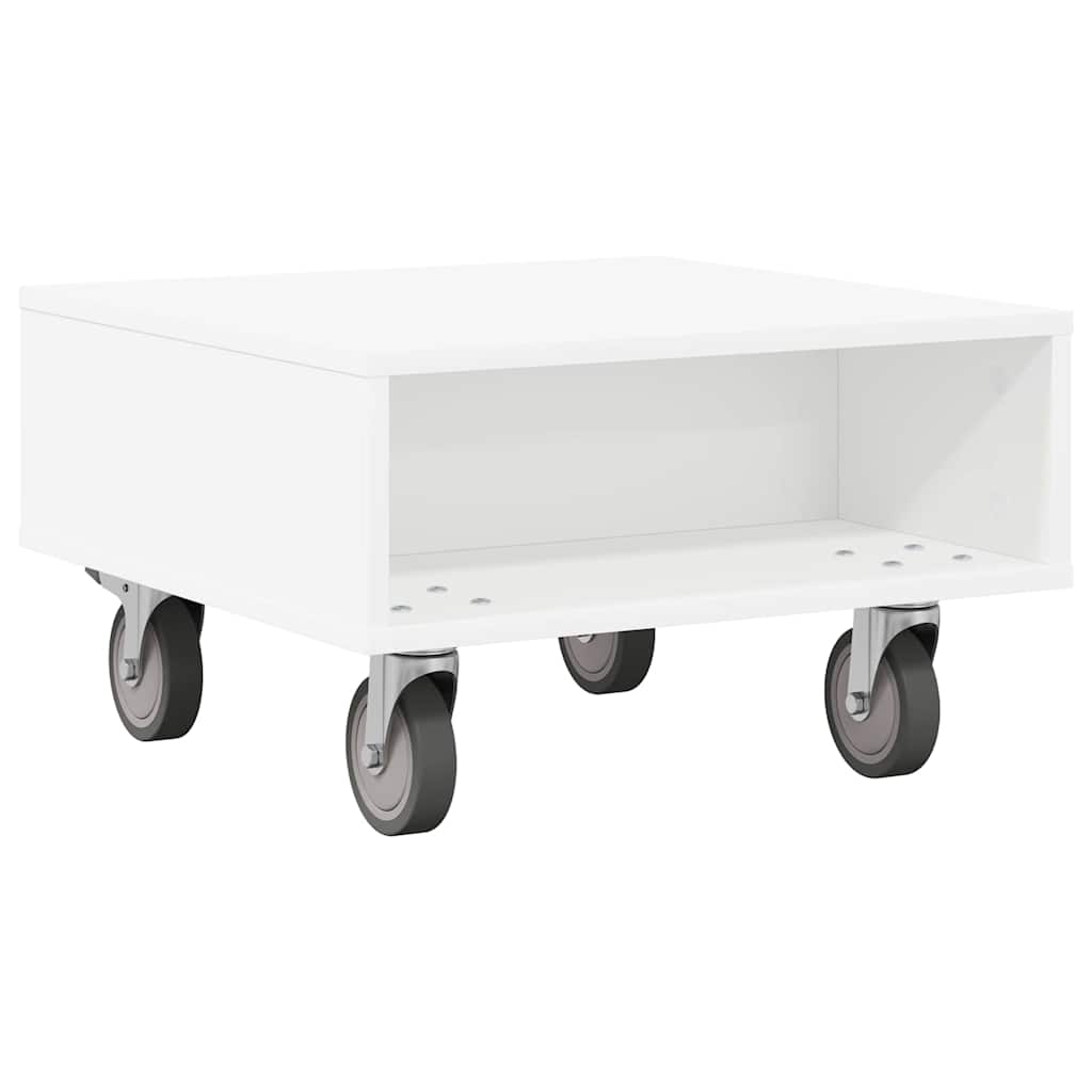Mesa Lateral con Ruedas 50,5 x 50 x 30 cm Madera de ingeniería