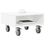 Mesa Lateral con Ruedas 50,5 x 50 x 30 cm Madera de ingeniería