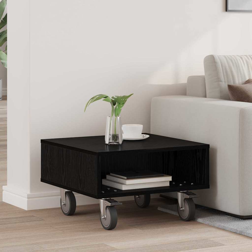 Mesa Lateral con Ruedas 50,5 x 50 x 30 cm Madera de ingeniería