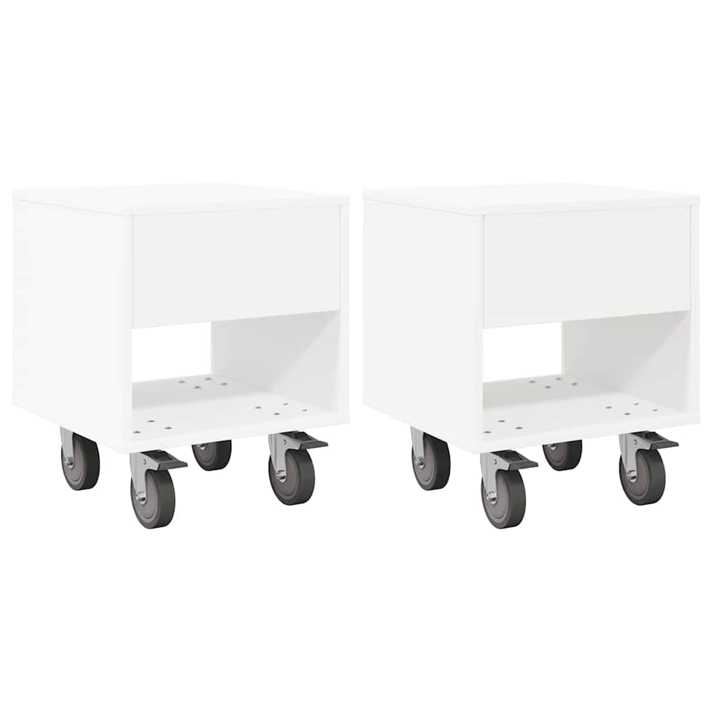 Mesita de Noche 2 pcs 40,5 x 40 x 48 cm Madera de ingeniería