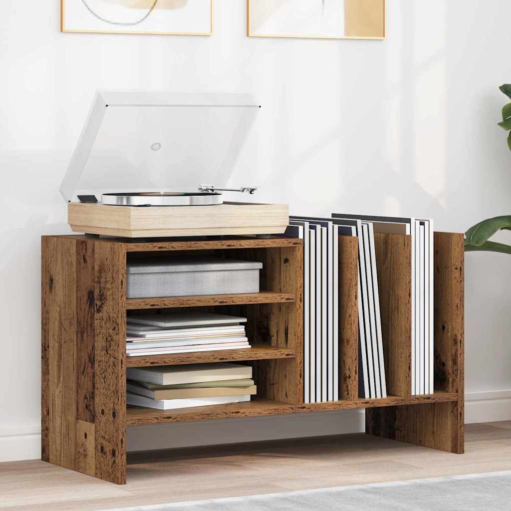 Mueble para discos de vinilo con estante 78.5 x 35 x 45 cm